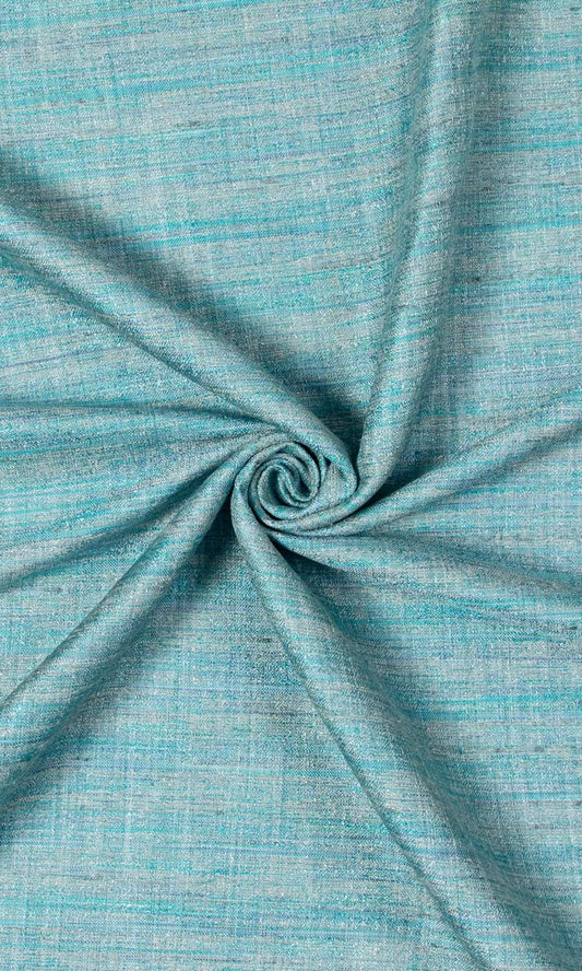 Faux Silk Home Décor Fabric Sample (Turquoise Blue)