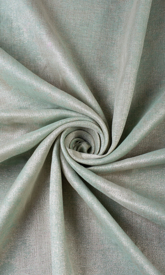 Textured Home Décor Fabric By the Metre (Seafoam Green/ Gold)