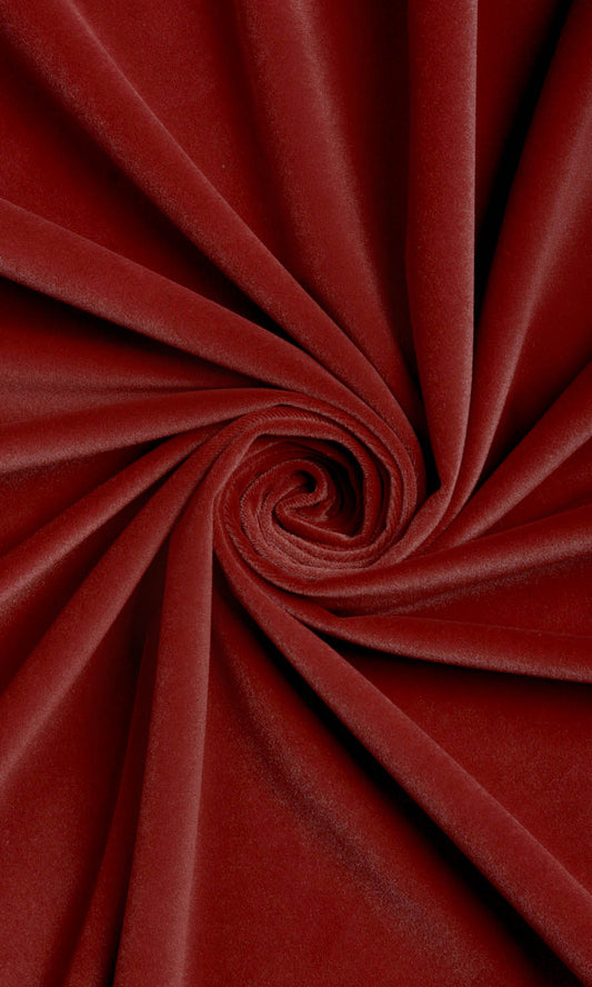 Velvet Home Décor Fabric By the Metre (Burgundy Red)