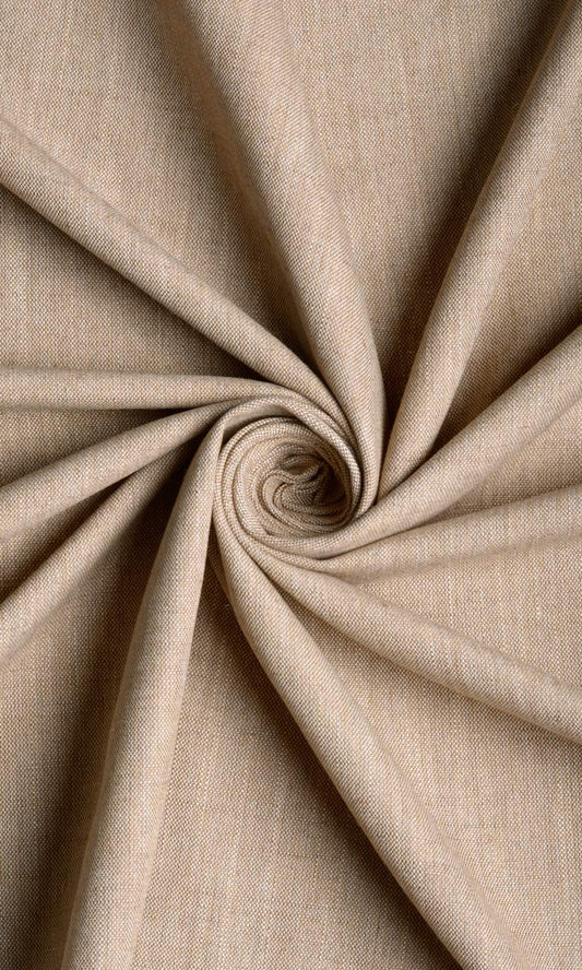 Plain Linen Texture Home Décor Fabric By the Metre (Cinnamon Brown)
