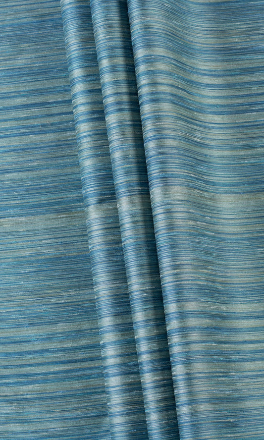 Textured Faux Silk Roman Shades (Blue/ Grey)