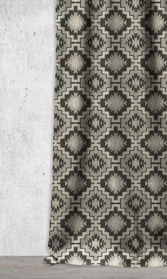 Custom Home Décor Fabric By the Metre (Grey/ Black)