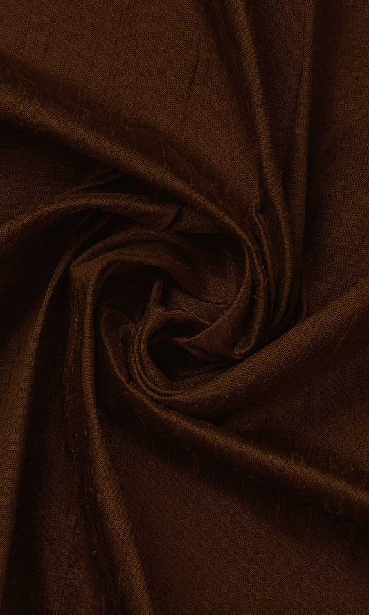 Pure Silk Home Décor Fabric By the Metre (Brown)