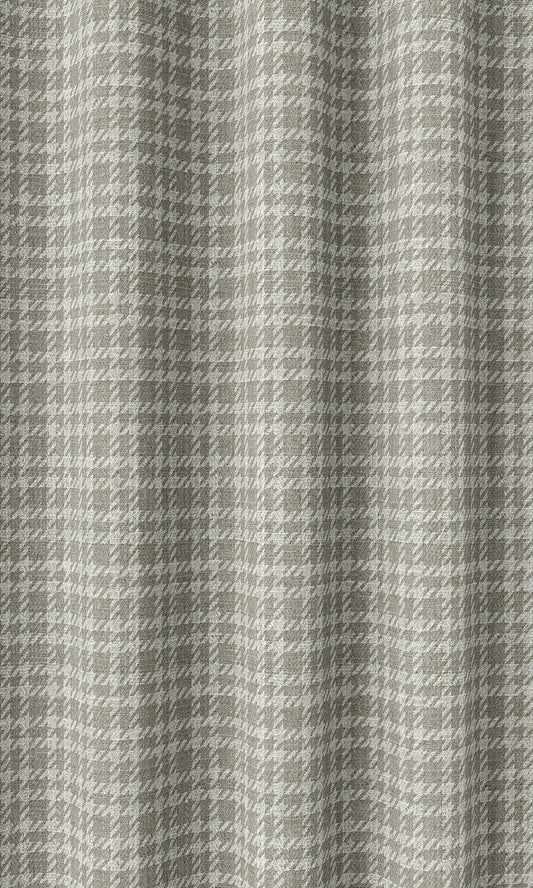 Check Patterned Home Décor Fabric By the Metre (Grey/ White)