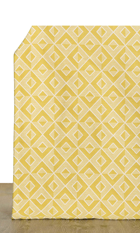 Woven Diamond Patterned Roman Shades (Yellow)