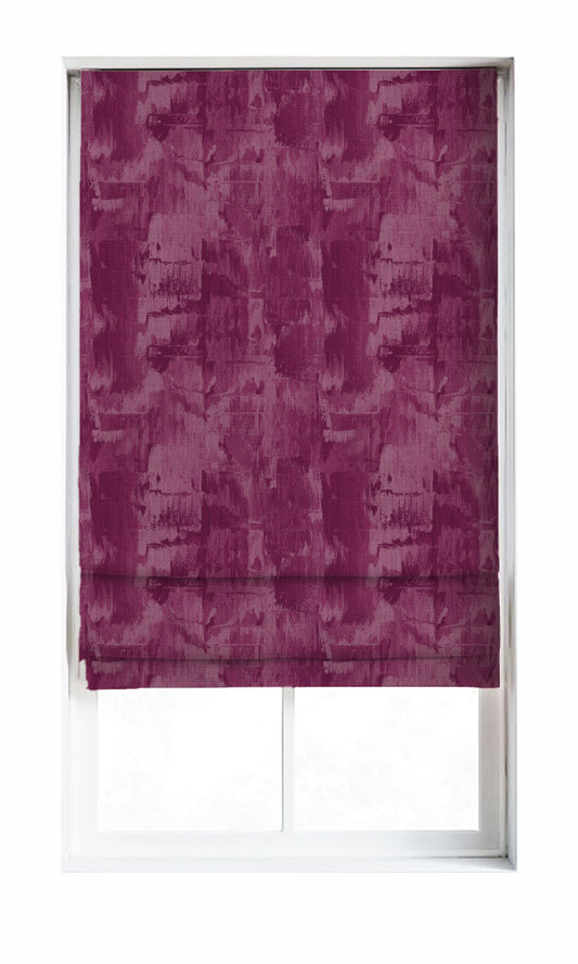 Watercolor Effect Striped Roman Shades (Pink)