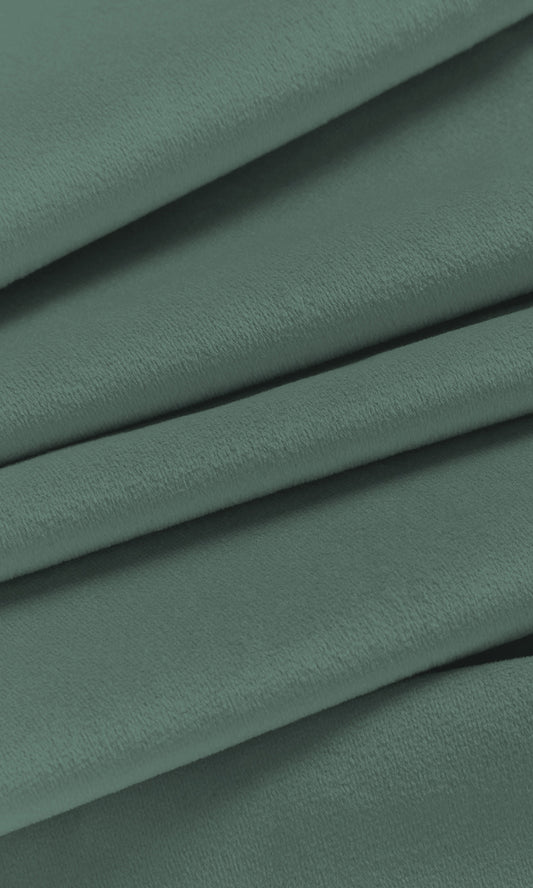 Velvet Home Décor Fabric By the Metre (Turkish Blue/ Green)