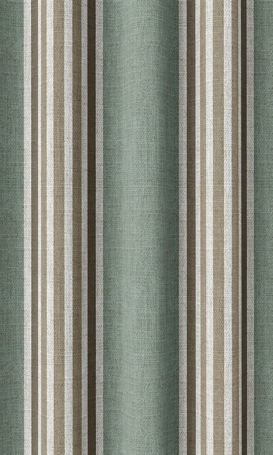 Striped Print Shades (Duck Egg Blue/ Brown/ White)