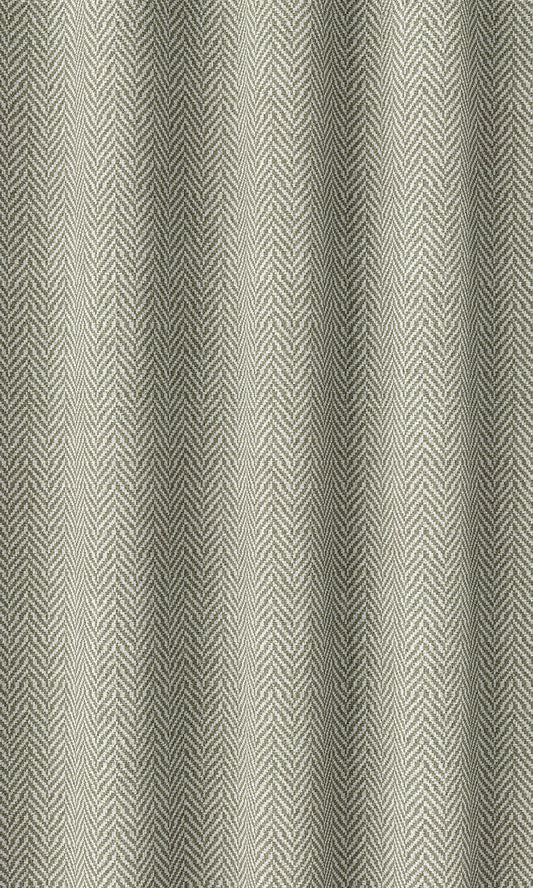 Herringbone Print Home Décor Fabric Sample (Green/ White)