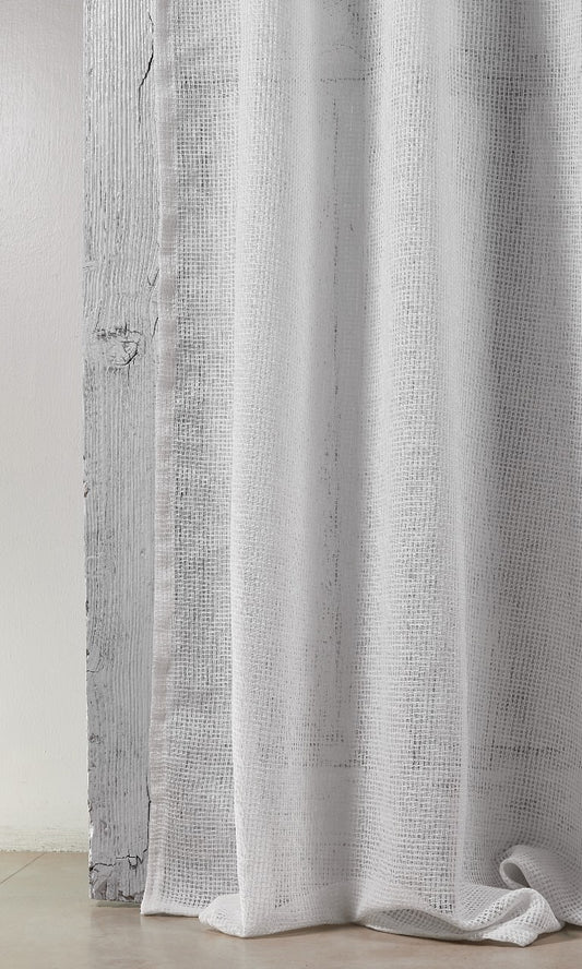 White Sheer Home Décor Fabric Sample (White)