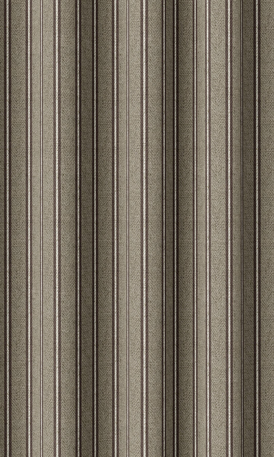 Custom Striped Window Shades (Beige & Brown)