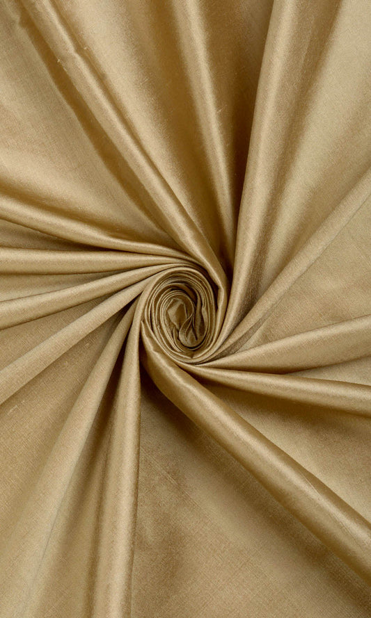 Custom Silk Home Décor Fabric By the Metre (Golden Beige/ Ochre Yellow)