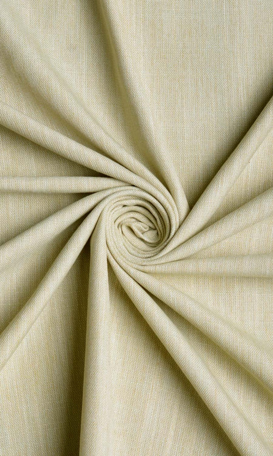 Plain Linen Texture Home Décor Fabric By the Metre (Pale Yellow-Green)