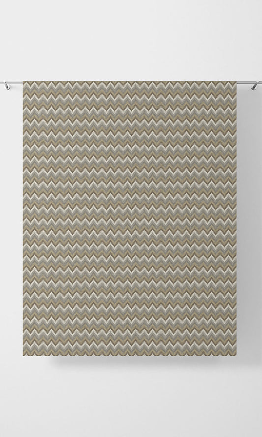 Chevron Patterned Window Shades (Brown/ Grey)