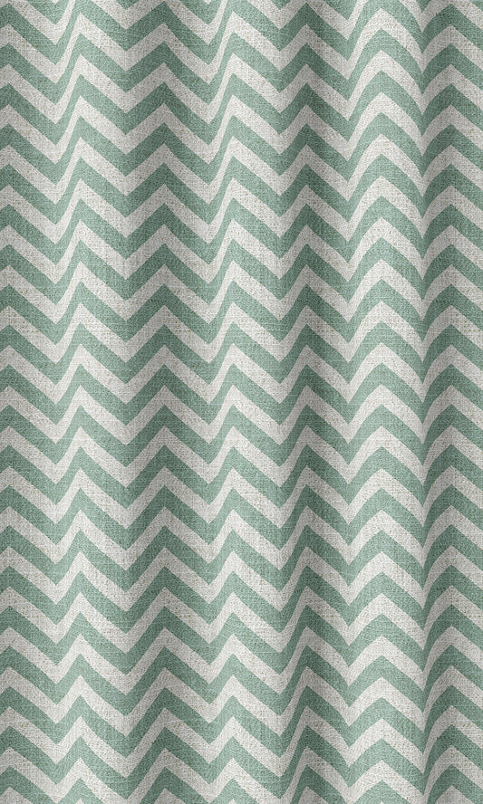 Chevron Print Shades (Duck Egg Blue/ White)