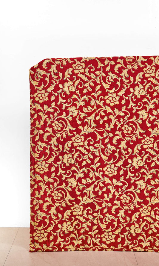 Made-to-Order Home Décor Fabric By the Metre (Beige/ Red)