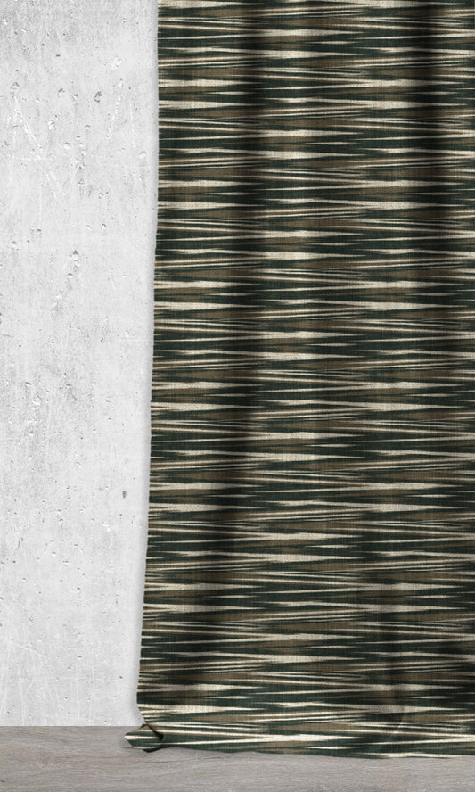 Ikat Custom Home Décor Fabric Sample (Green)