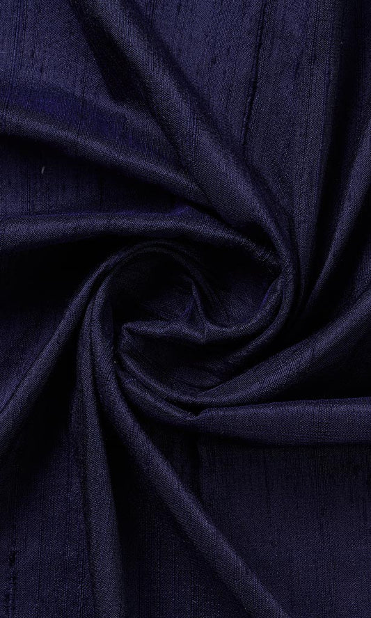 Custom Silk Home Décor Fabric Sample (Navy Blue)
