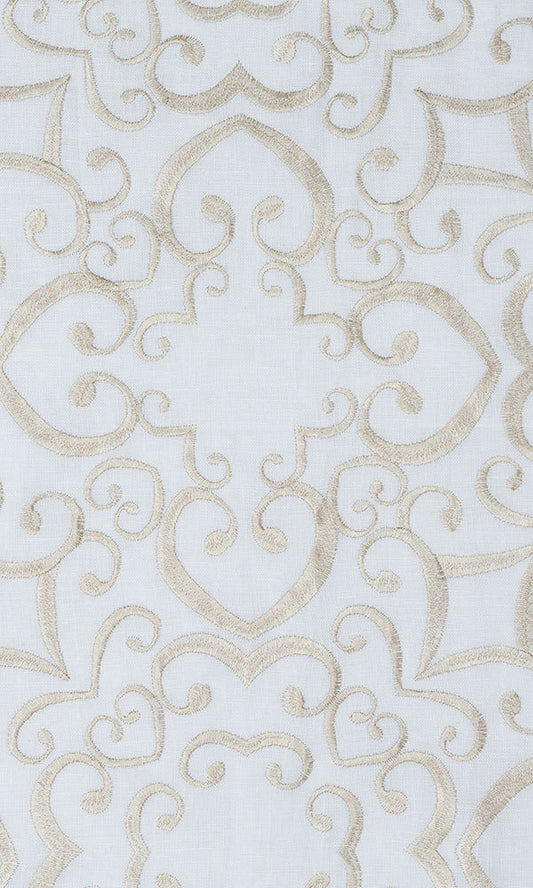 Custom White Linen Home Décor Fabric By the Metre (White/ Ivory)