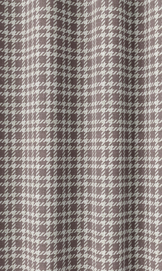 Check Patterned Home Décor Fabric Sample (Plum Purple)