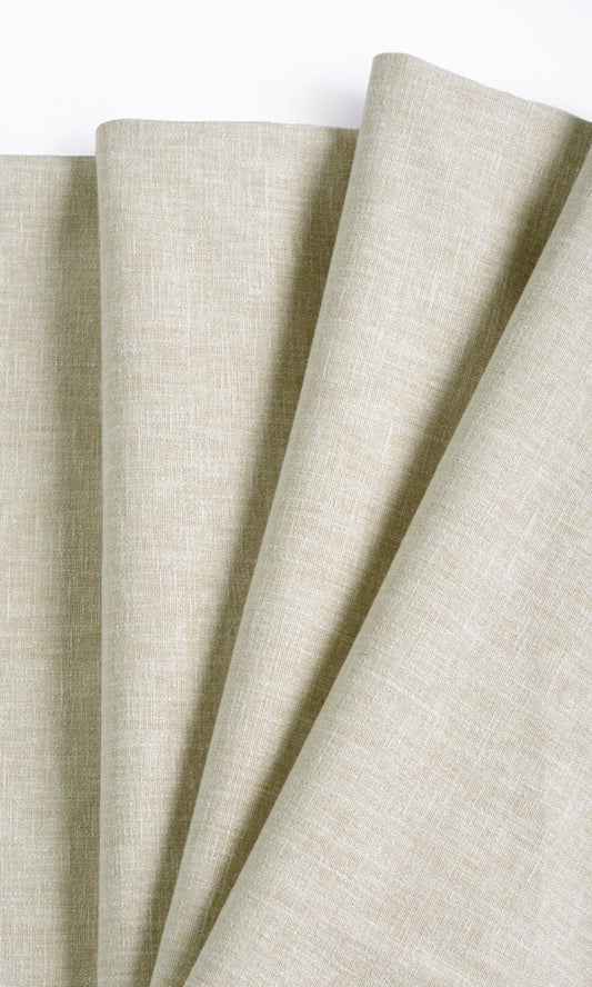 Poly-Cotton Blend Roman Shades (Pale Beige)