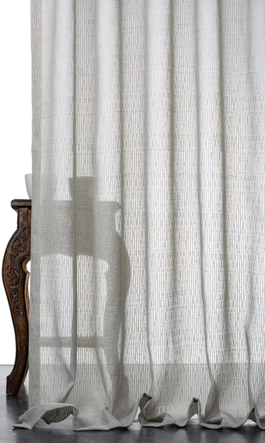 Textured Sheer Roman Shades (Warm Gray)