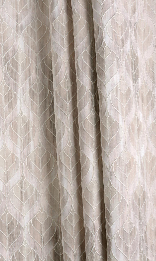 Petal Patterned Home Décor Fabric Sample (Pale Grey/ Beige)
