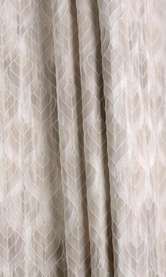 Petal Patterned Home Décor Fabric By the Metre (Pale Grey/ Beige)