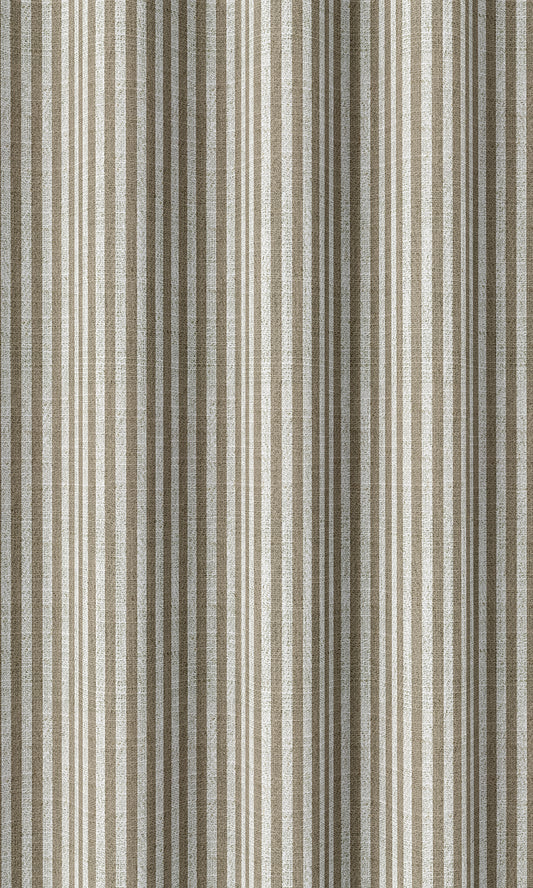 Striped Print Roman Blinds (Smoky Brown/ White)