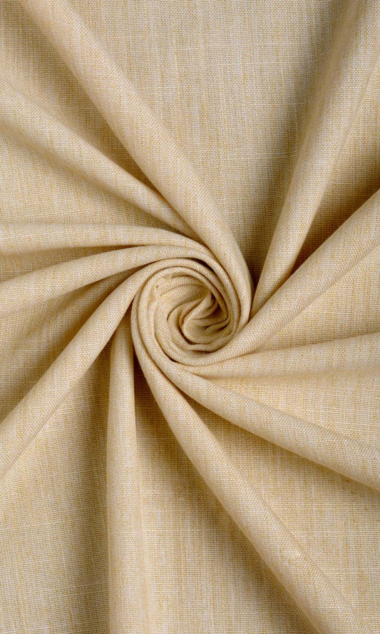 Plain Linen Texture Home Décor Fabric By the Metre (Yellow Beige)