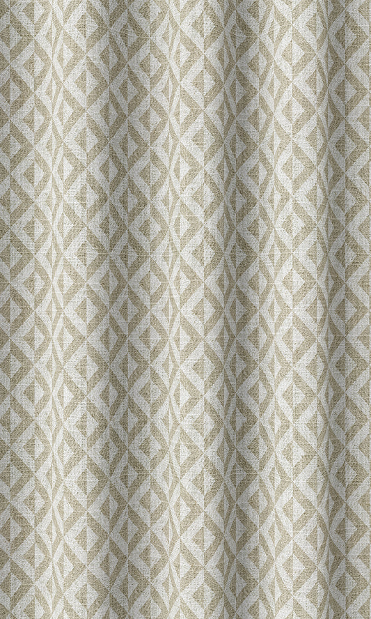 Herringbone Print Custom Shades (Beige/ White)