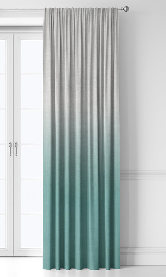 2-Tone Ombre Roman Shades (Turquoise Blue)