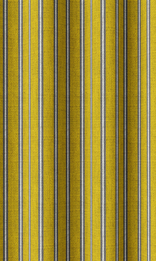 Modern Striped Print Home Décor Fabric Sample (Sunflower Yellow)