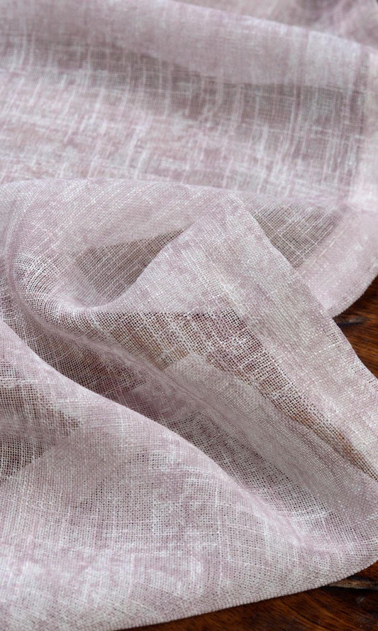 Textured Sheer Home Décor Fabric Sample (Pale Pink)