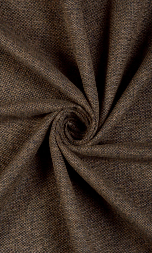 Poly-Linen Custom Home Décor Fabric By the Metre (Umber Brown/ Cedar Brown)