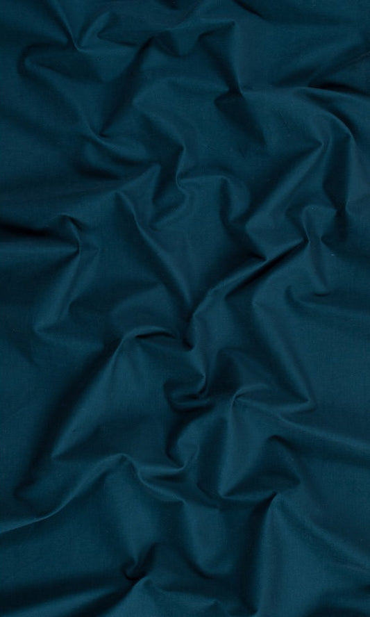 Custom Cotton Window Shades (Prussian Blue)