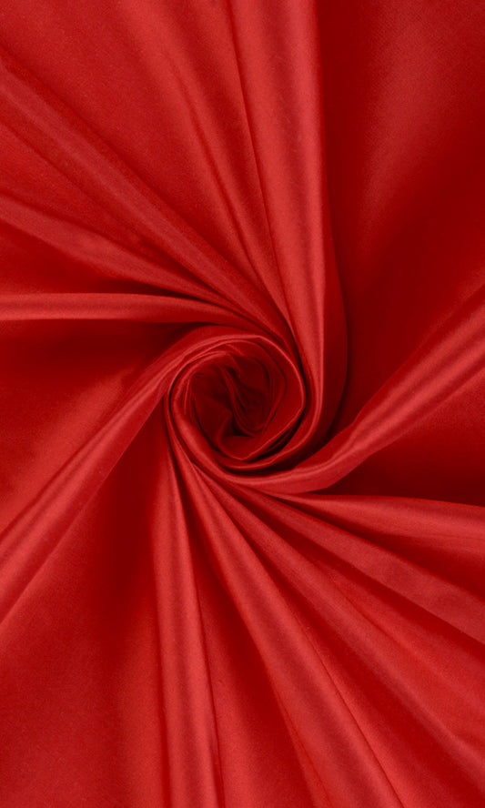 Shantung Silk Custom Home Décor Fabric Sample (Red)