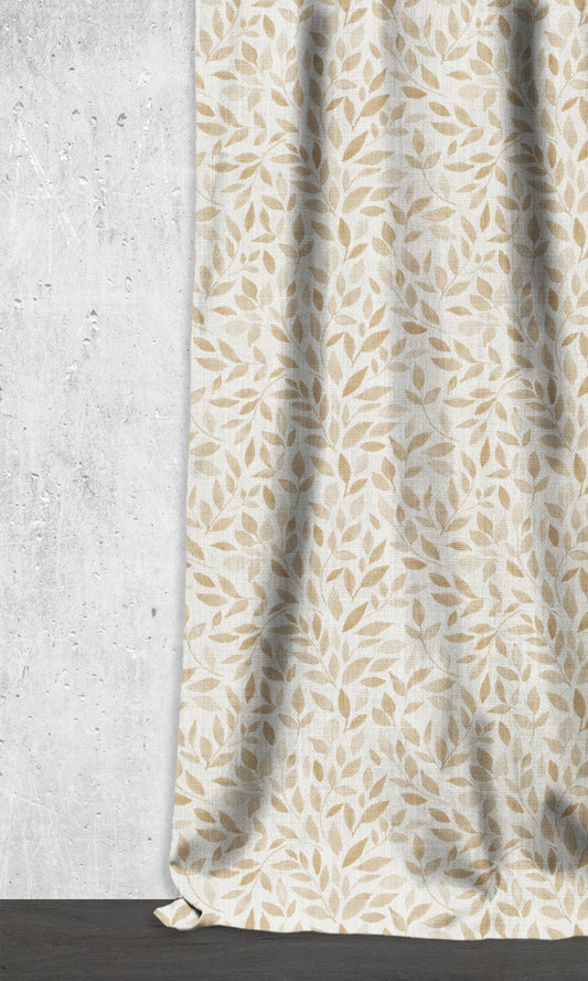 Botanical Print Shades (White/ Brown)