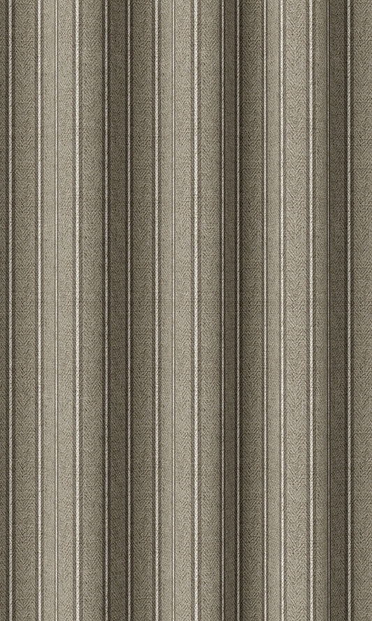 Modern Striped Print Home Décor Fabric By the Metre (Brown & Beige)