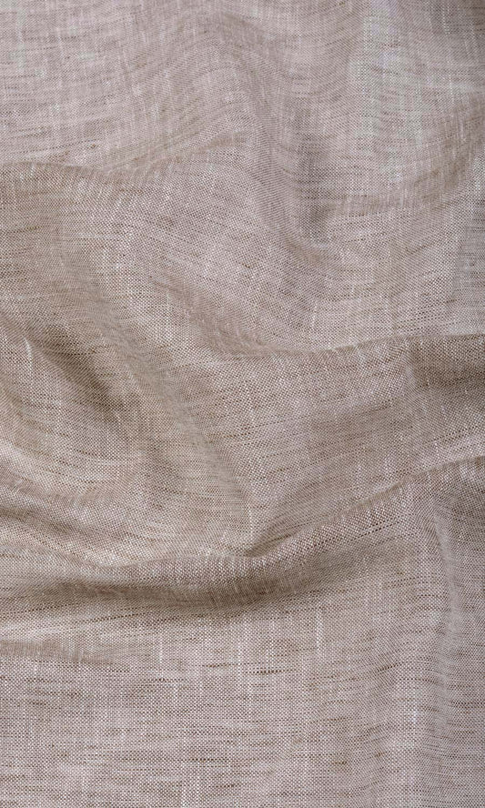 Linen Sheer Window Home Décor Fabric By the Metre (Brown)