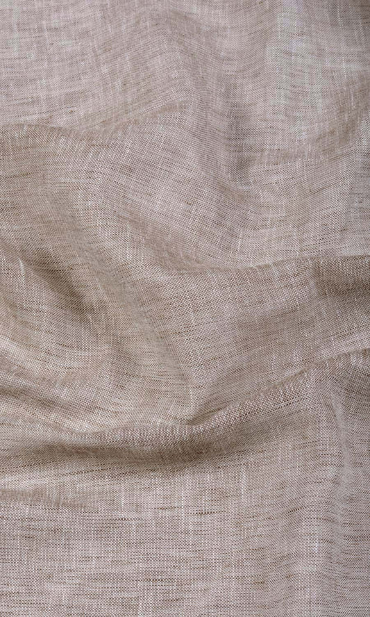 Linen Sheer Window Home Décor Fabric Sample (Brown)