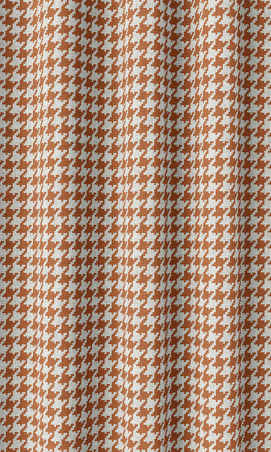 Houndstooth Print Shades (Burnt Orange/ White)
