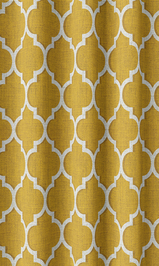 Trellis Tile Print Shades (Yellow/ White)