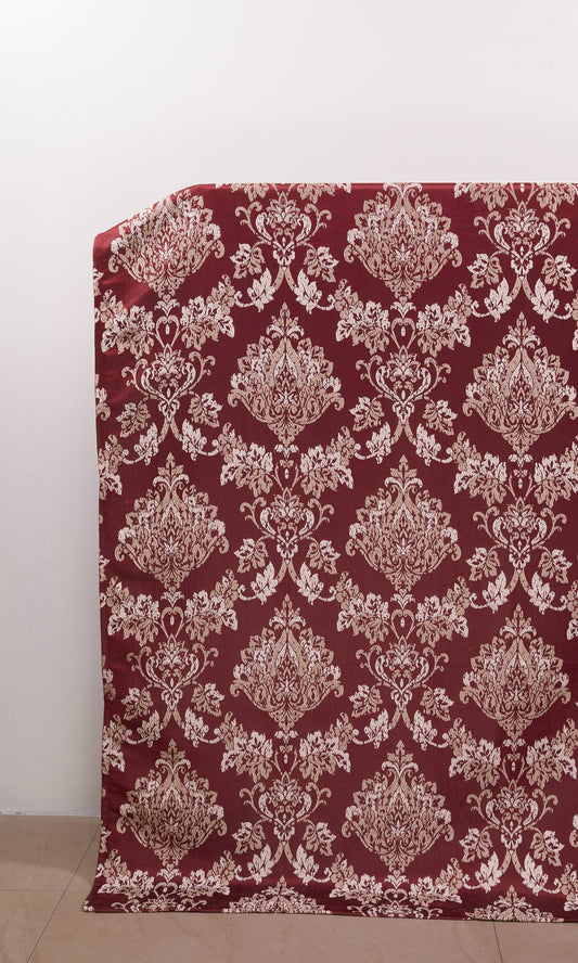 Fleur De Lis Patterned Home Décor Fabric By the Metre (Red)