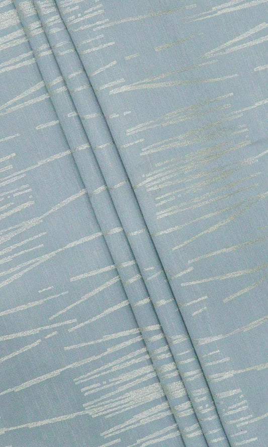 Abstract Patterned Home Décor Fabric By the Metre (Light Blue)