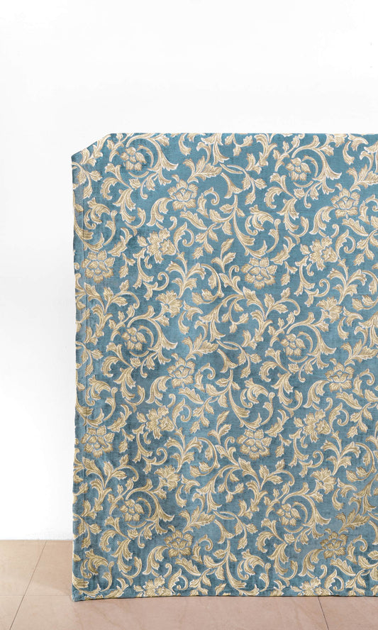 Custom Home Décor Fabric Sample (Beige/ Brown/ Blue)