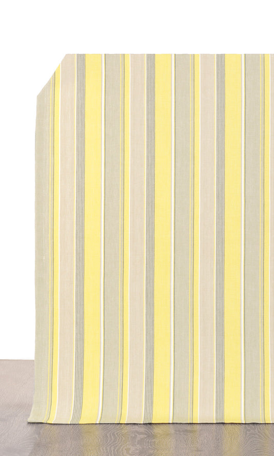 Striped Window Shades (Yellow/ Gray/ Gray/ White)