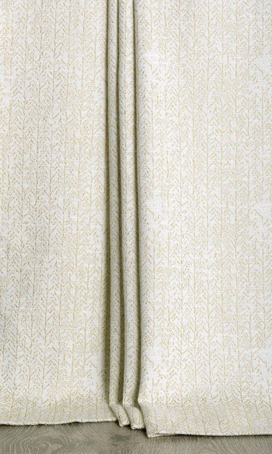 Custom Size Home Décor Fabric By the Metre (Off White/ Pale Green)