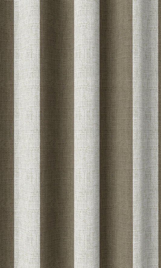Striped Print Roman Blinds (Mocha Brown/ White)