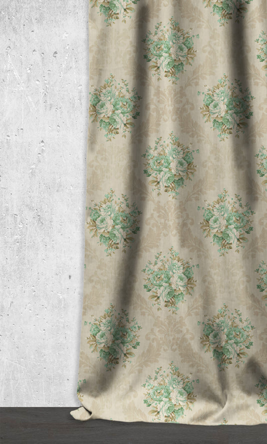 Dimout Floral Shades (Beige/ Moss/ Aqua)